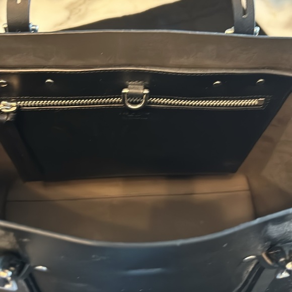 NWT Rag & Bone black leather tote/purse/bag - Picture 6 of 9